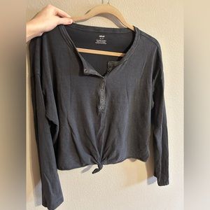 Aerie LS Cropped Tee